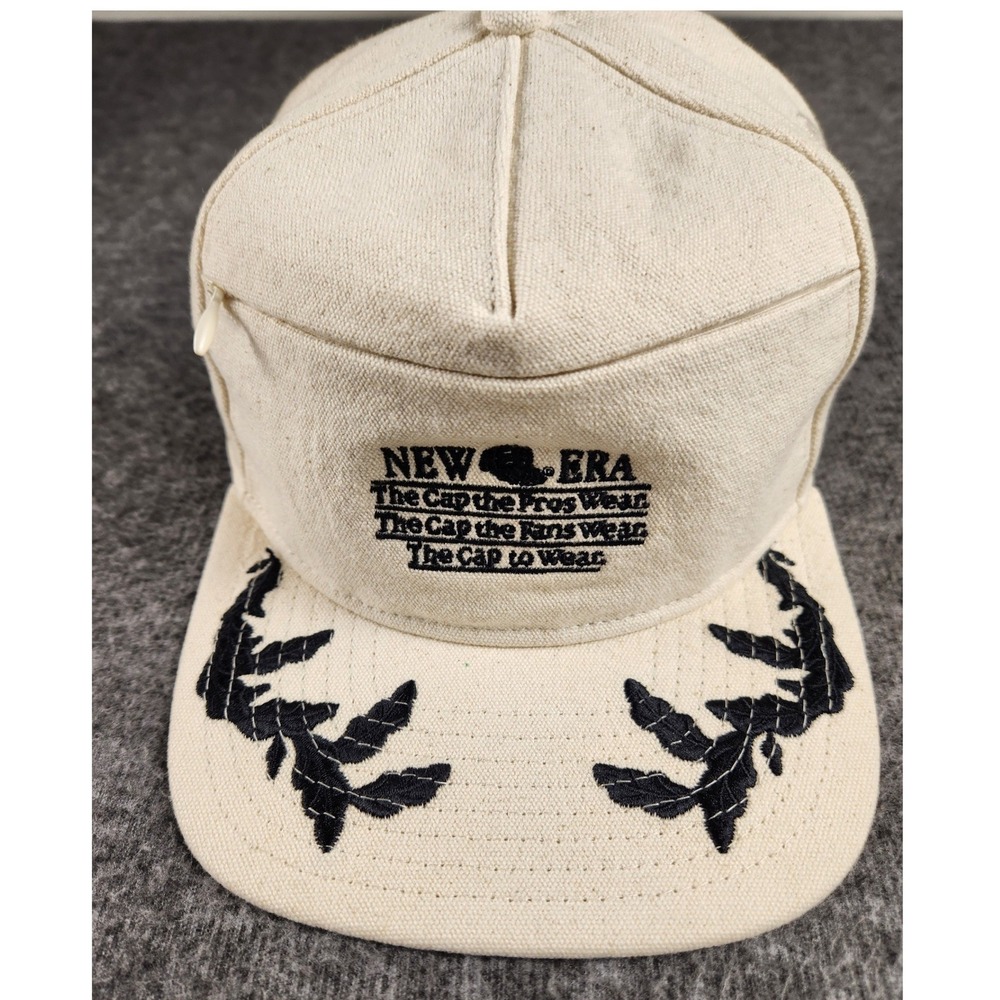 New Era "The Cap The Pros Wear" 59FIFTY Front Zip A-Frame Hat Cream 7 1/4